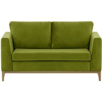 Gosena Wood 2 Seater Sofa, olive green, Leg colour: wax black