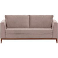 Gosena Wood 2,5 Seater Sofa, lilac, Leg colour: dark oak