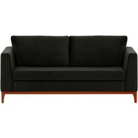 Gosena Wood 2,5 Seater Sofa, black, Leg colour: aveo