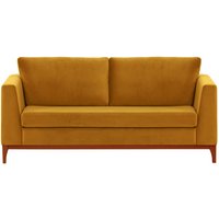 Gosena Wood 2,5 Seater Sofa, mustard, Leg colour: aveo