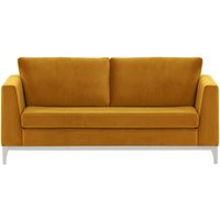 Gosena Wood 2,5 Seater Sofa, mustard, Leg colour: white