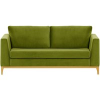 Gosena Wood 2,5 Seater Sofa, olive green, Leg colour: like oak