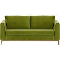 Gosena Wood 2,5 Seater Sofa, olive green, Leg colour: wax black