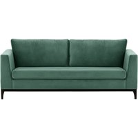 Gosena Wood 3 Seater Sofa, dirty blue, Leg colour: black