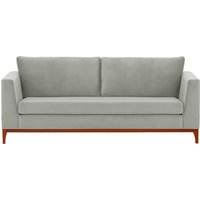Gosena Wood 3 Seater Sofa, silver, Leg colour: aveo