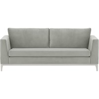 Gosena Wood 3 Seater Sofa, silver, Leg colour: white