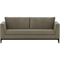 Gosena Wood 3 Seater Sofa, grey, Leg colour: black