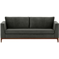 Gosena Wood 3 Seater Sofa, graphite, Leg colour: dark oak