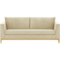 Gosena Wood 3 Seater Sofa, light beige, Leg colour: like oak