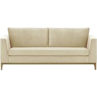Gosena Wood 3 Seater Sofa, light beige, Leg colour: wax black