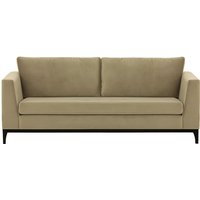 Gosena Wood 3 Seater Sofa, mink, Leg colour: black