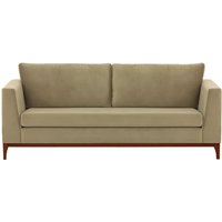 Gosena Wood 3 Seater Sofa, mink, Leg colour: dark oak