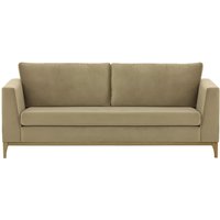 Gosena Wood 3 Seater Sofa, mink, Leg colour: wax black