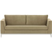 Gosena Wood 3 Seater Sofa, mink, Leg colour: white