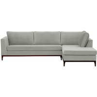Gosena Wood Right-Hand Corner Sofa, silver, Leg colour: black