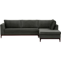 Gosena Wood Right-Hand Corner Sofa, graphite, Leg colour: black