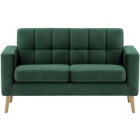 Neat 2 Seater Sofa in a Box, dark green, Leg colour: like oak
