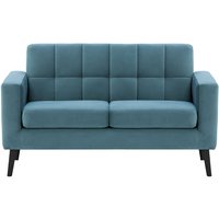 Neat 2 Seater Sofa in a Box, dirty blue, Leg colour: black