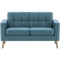 Neat 2 Seater Sofa in a Box, dirty blue, Leg colour: wax black