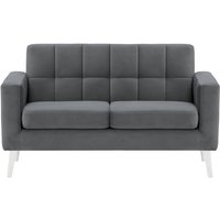 Neat 2 Seater Sofa in a Box, graphite, Leg colour: white