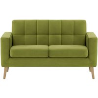 Neat 2 Seater Sofa in a Box, olive green, Leg colour: like oak