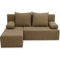 Novel Corner Sofa Bed With Storage, light brown