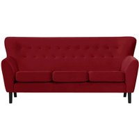 Zamba 3 Seater Sofa, dark red