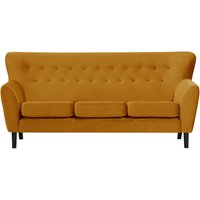 Zamba 3 Seater Sofa, mustard