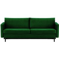 Lioni Sofa Bed with Storage, dark green, Leg colour: black