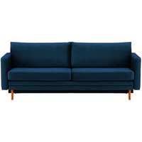 Lioni Sofa Bed with Storage, blue, Leg colour: aveo
