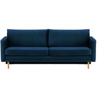 Lioni Sofa Bed with Storage, blue, Leg colour: like oak