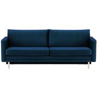 Lioni Sofa Bed with Storage, blue, Leg colour: white