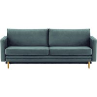 Lioni Sofa Bed with Storage, dirty blue, Leg colour: like oak