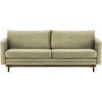 Lioni Sofa Bed with Storage, mink, Leg colour: dark oak