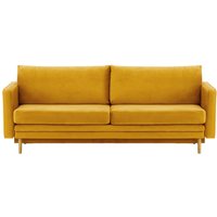 Lioni Sofa Bed with Storage, mustard, Leg colour: like oak