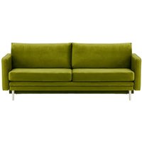 Lioni Sofa Bed with Storage, olive green, Leg colour: white