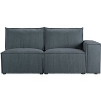 Charles 2 Seater RHF Corner Modular Unit (2R), Poso 34 - dark gray