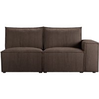 Charles 2 Seater RHF Corner Modular Unit (2R), Poso 6 - brown