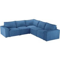 Charles Large Modular Corner Sofa, Poso 5 - blue