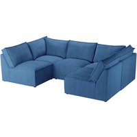 Charles U-Shaped Modular Sofa, Poso 5 - blue