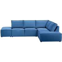 Charles Modular 5-Piece Corner Sofa Group, blue