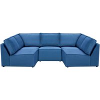 Charles U-Shaped Modular Sofa, blue