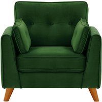 Magnus Armchair, dark green, Leg colour: aveo
