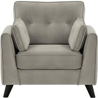 Magnus Armchair, silver, Leg colour: black