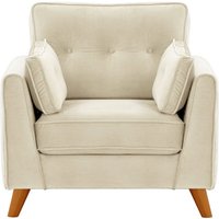 Magnus Armchair, light beige, Leg colour: aveo