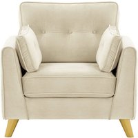 Magnus Armchair, light beige, Leg colour: like oak