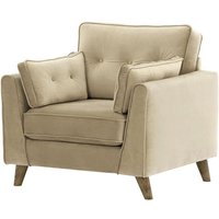 Magnus Armchair, mink, Leg colour: wax black
