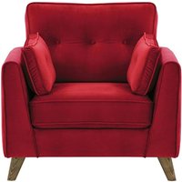 Magnus Armchair, dark red, Leg colour: wax black