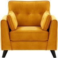 Magnus Armchair, mustard, Leg colour: black
