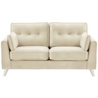 Magnus 2 Seater Sofa, light beige, Leg colour: white